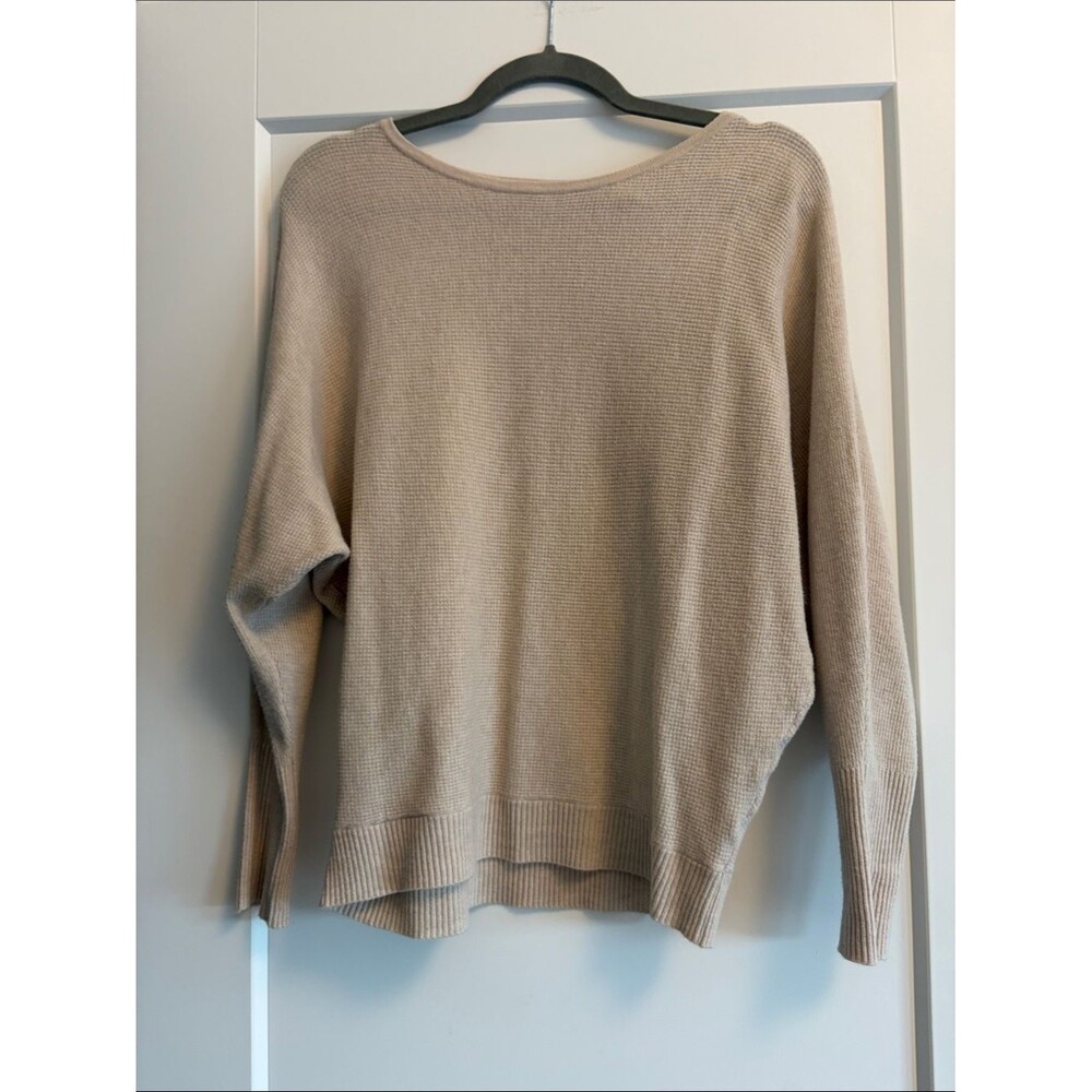 Tahari Neutral Boatneck Sweater in Light Beige